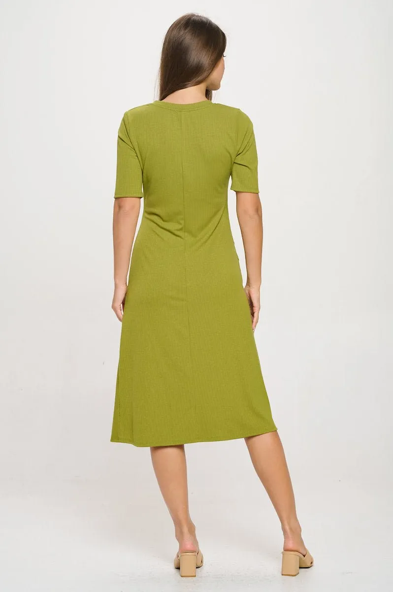 Darcy Side Ruched Midi Dress