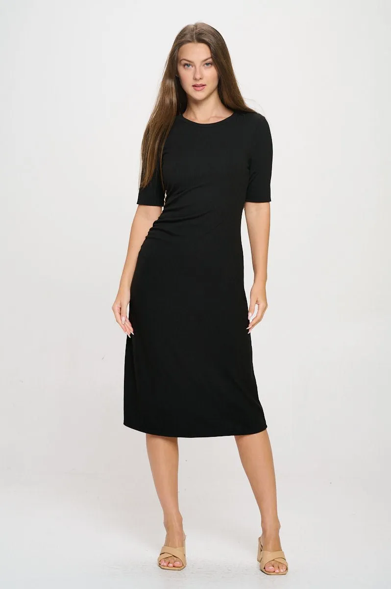 Darcy Side Ruched Midi Dress