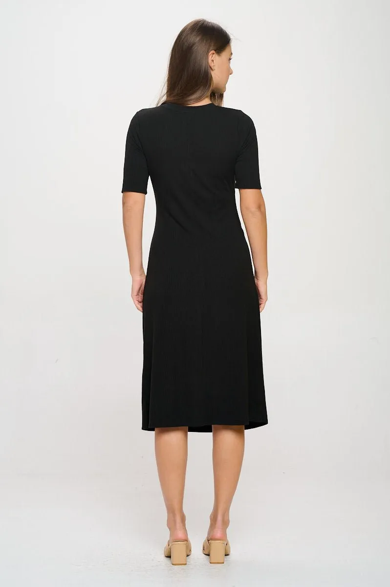 Darcy Side Ruched Midi Dress