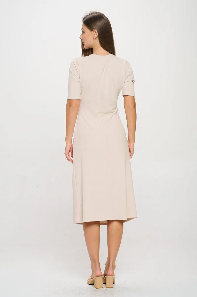 Darcy Side Ruched Midi Dress