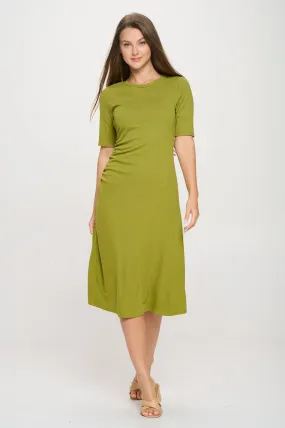 Darcy Side Ruched Midi Dress