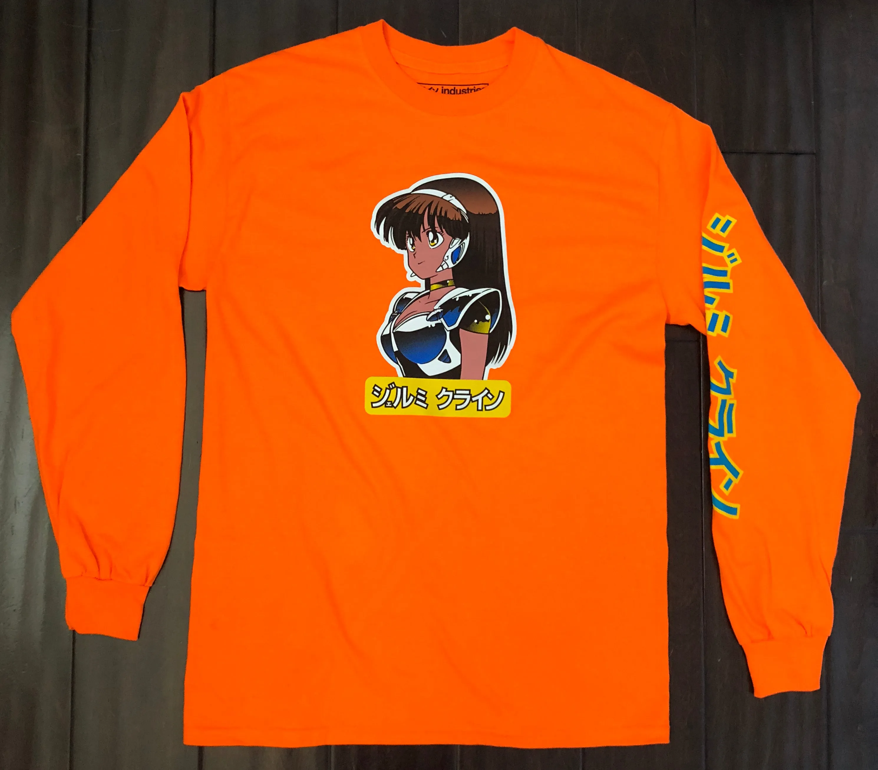 deluxe dream girl LONG SLEEVE t-shirt SAFETY ORANGE