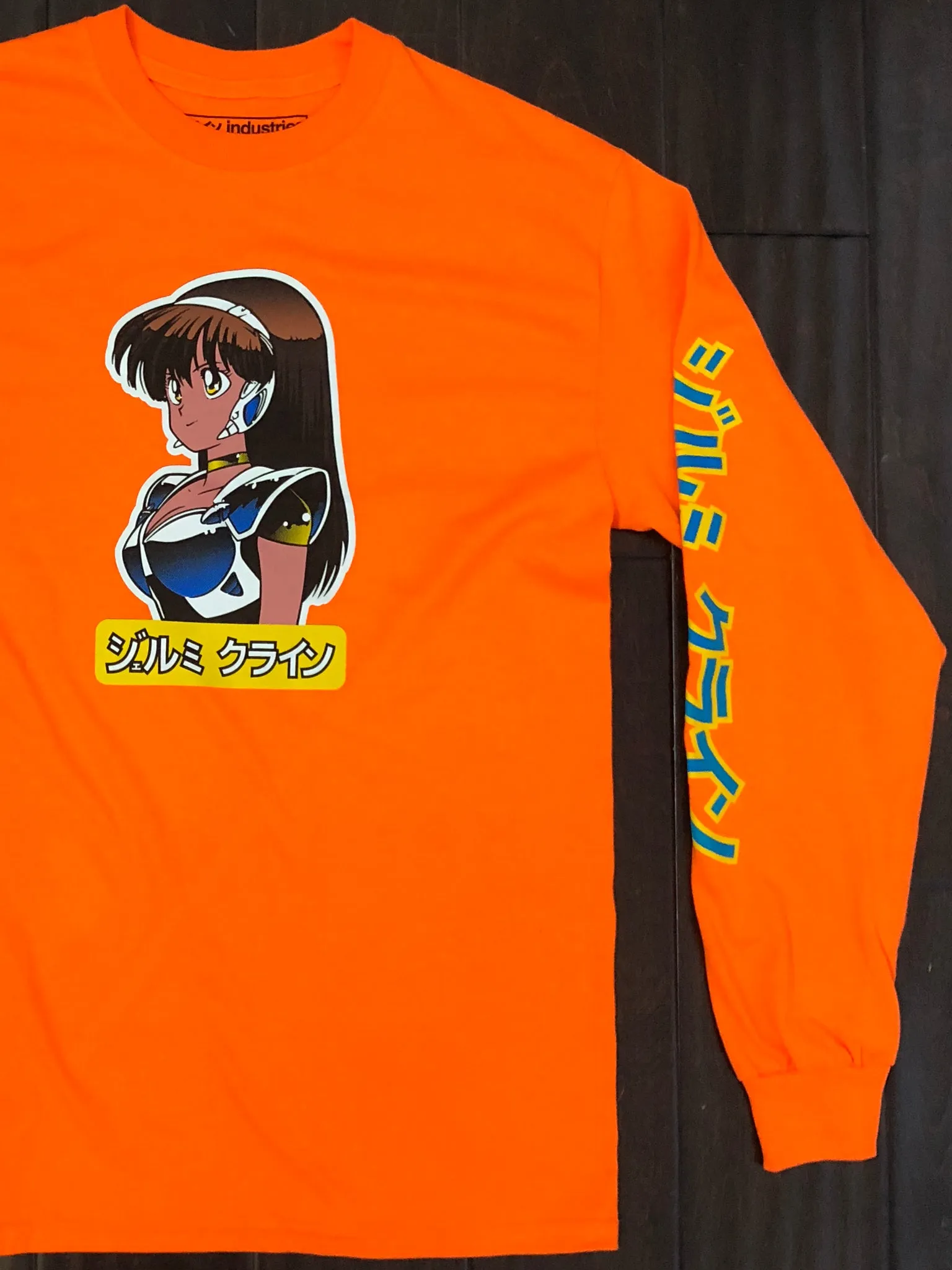 deluxe dream girl LONG SLEEVE t-shirt SAFETY ORANGE