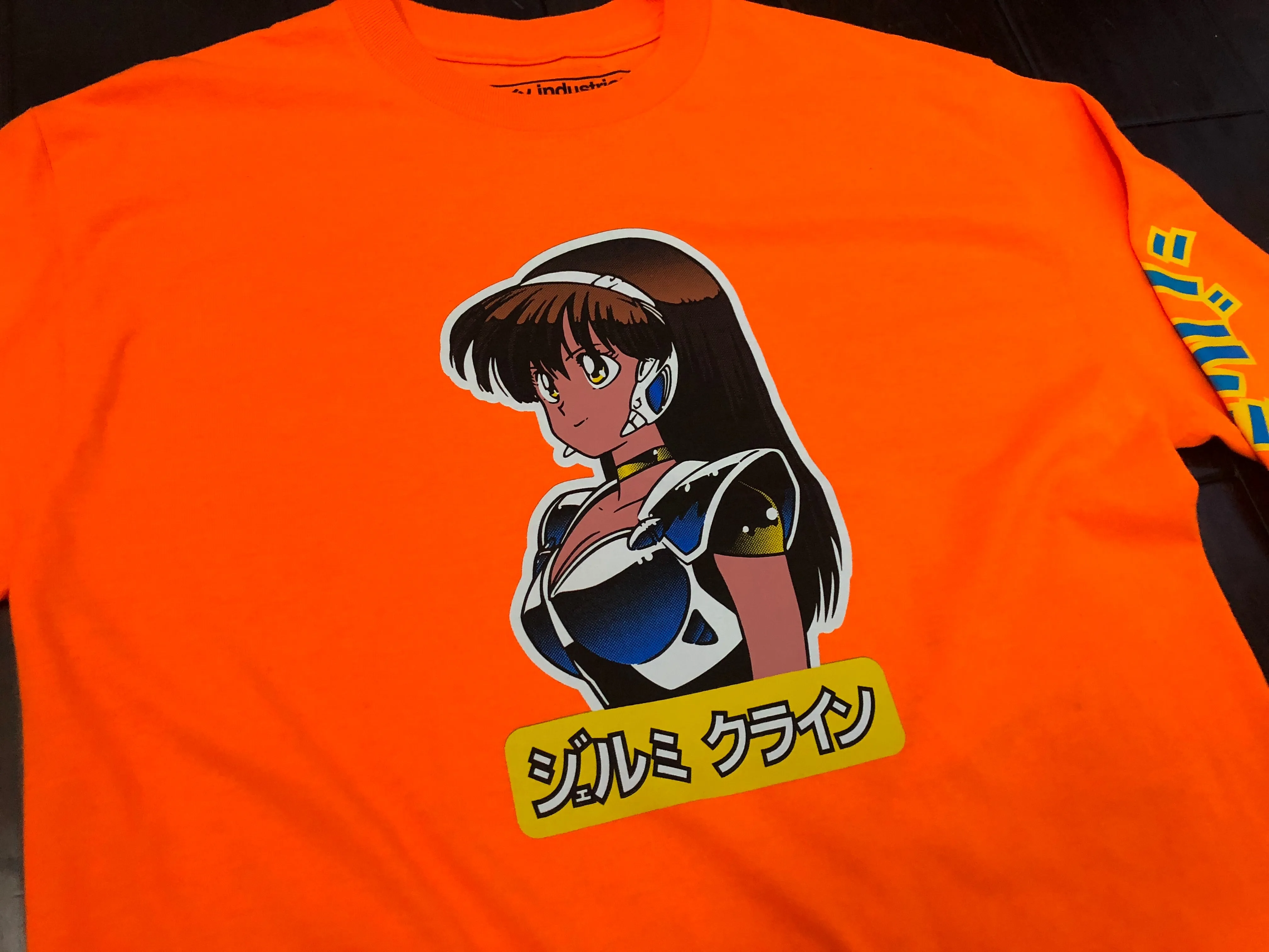 deluxe dream girl LONG SLEEVE t-shirt SAFETY ORANGE