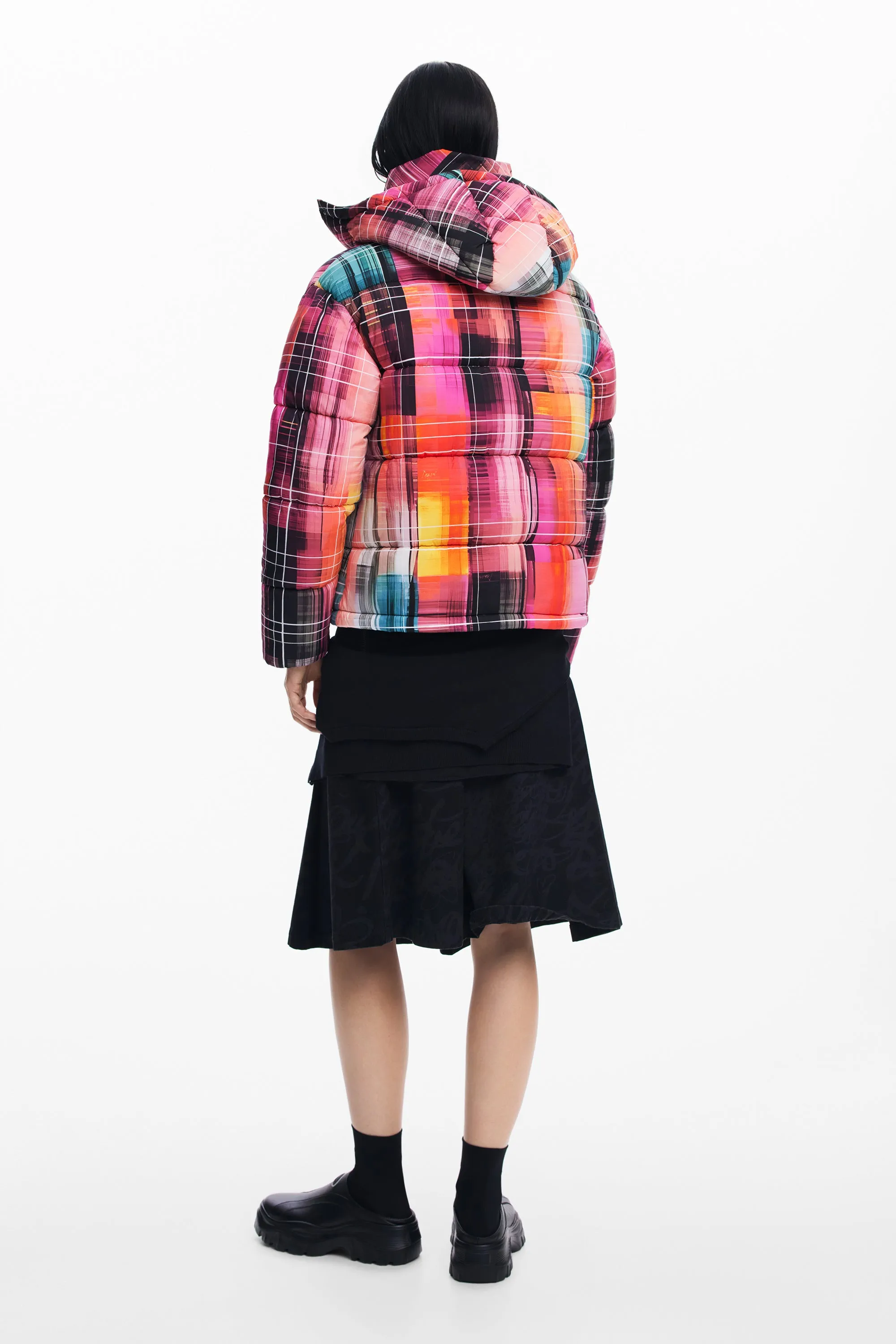 Desigual zipped Padded turtleneck coat