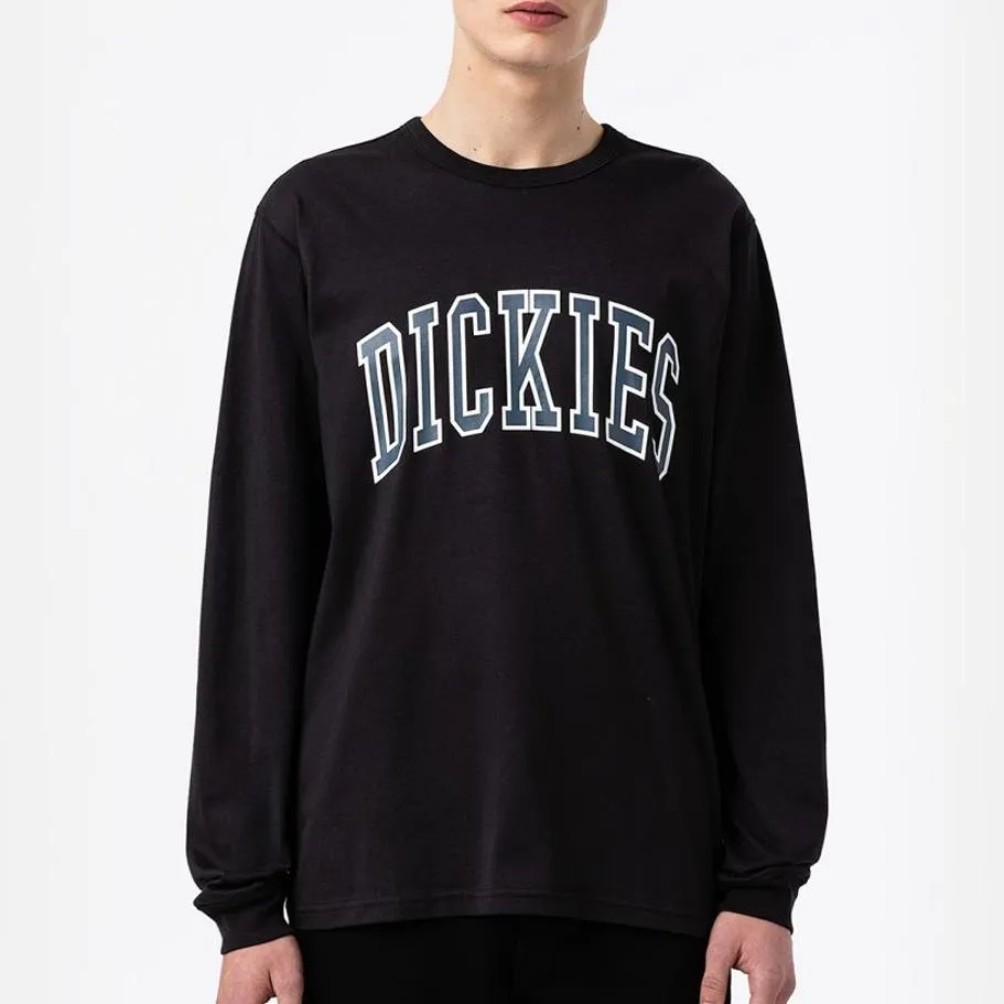 Dickies Aitkin tee l/s black/arfrce bl