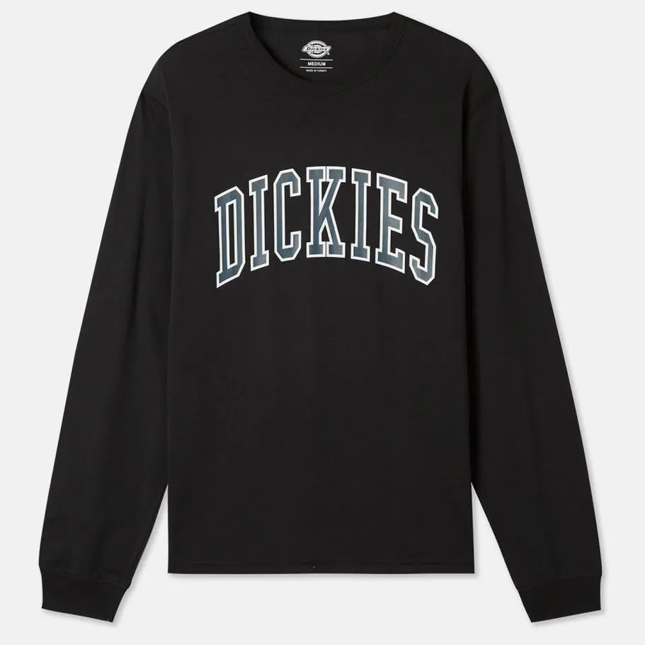 Dickies Aitkin tee l/s black/arfrce bl