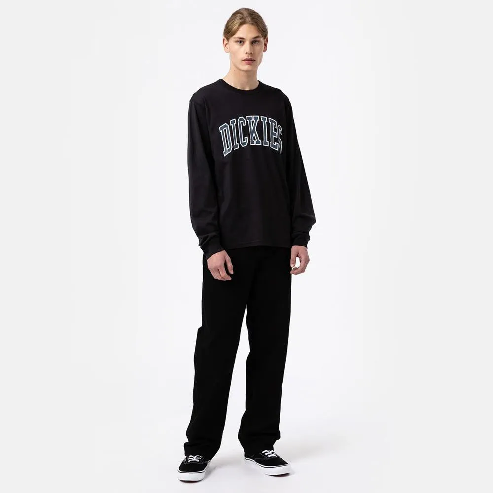Dickies Aitkin tee l/s black/arfrce bl