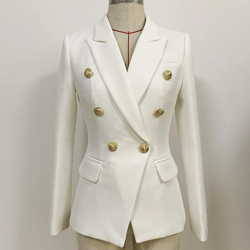 Double Breasted Slim Fitting Blazer