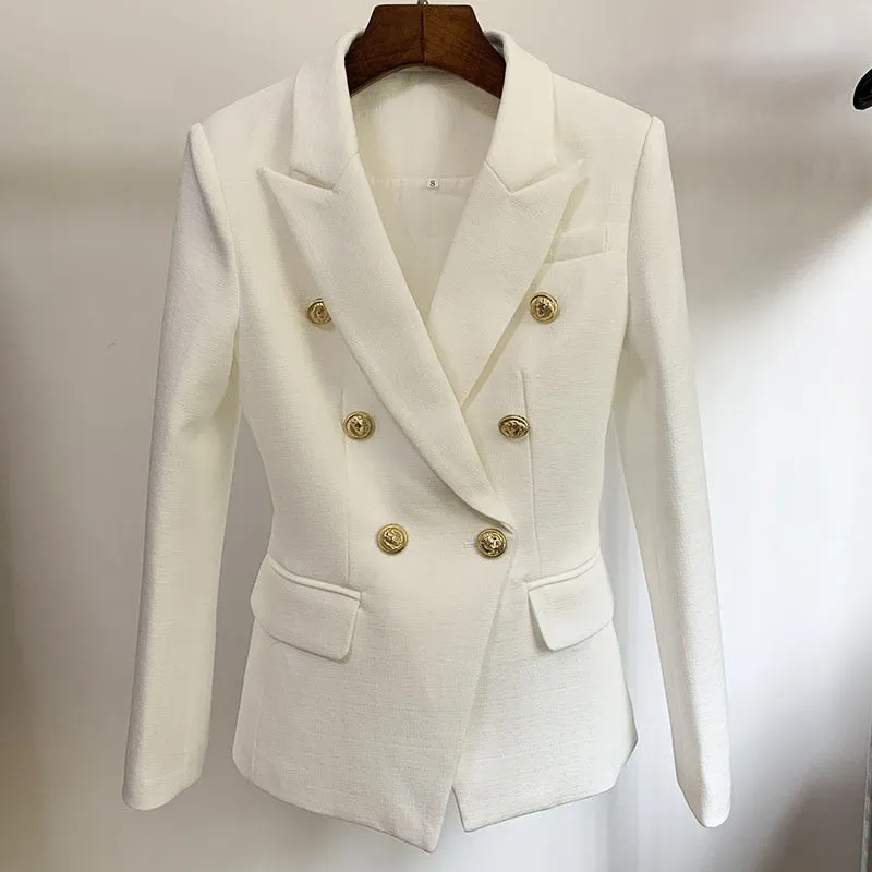 Double Breasted Slim Fitting Blazer