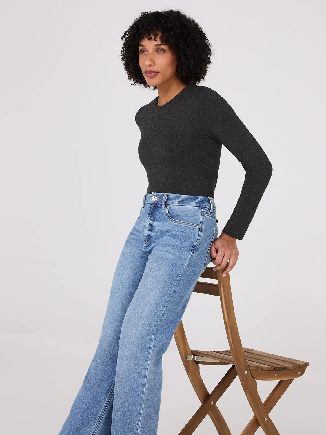 Double Layer Crew Neck Top
