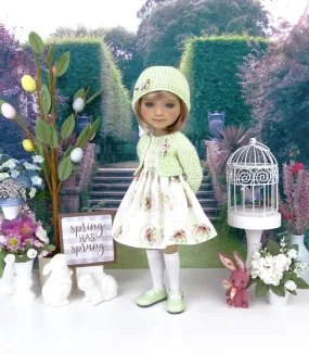 Easter Basket - dress and sweater with shoes for Ruby Red Fashion Friends doll