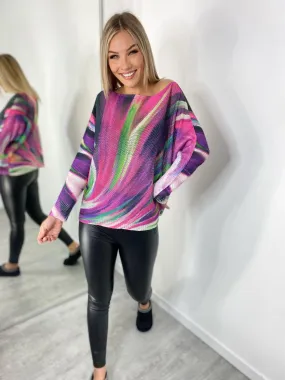 Eesha Top Purple Print