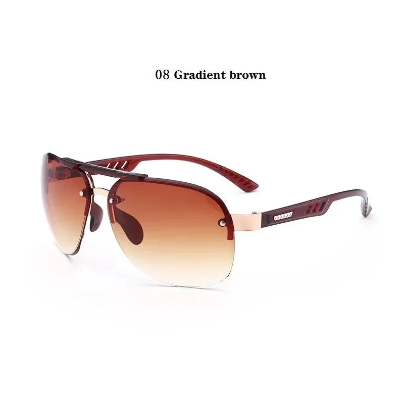 Fashion Men's Vintage Sunglasses Women's Driving Rimless Designer Sunglasses Gradient Lens Sun Glasses Frameless Eyewear UV400