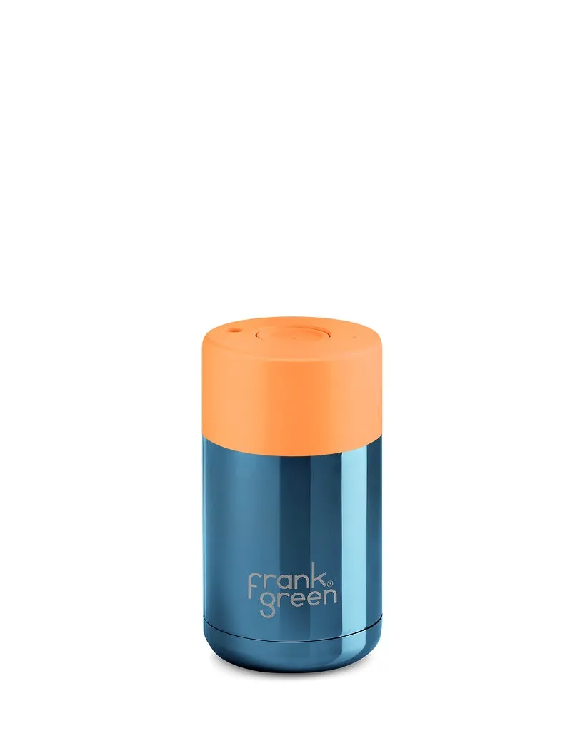 Frank Green Ceramic 295ml - Chrome Blue/Neon Orange