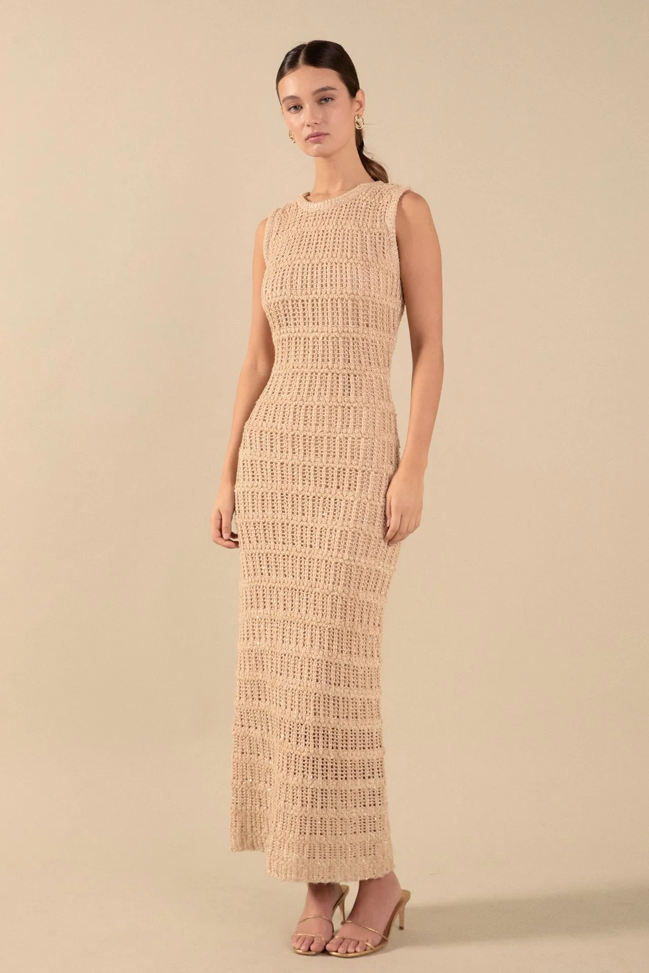 Gigi Sequins Knit Maxi Dress