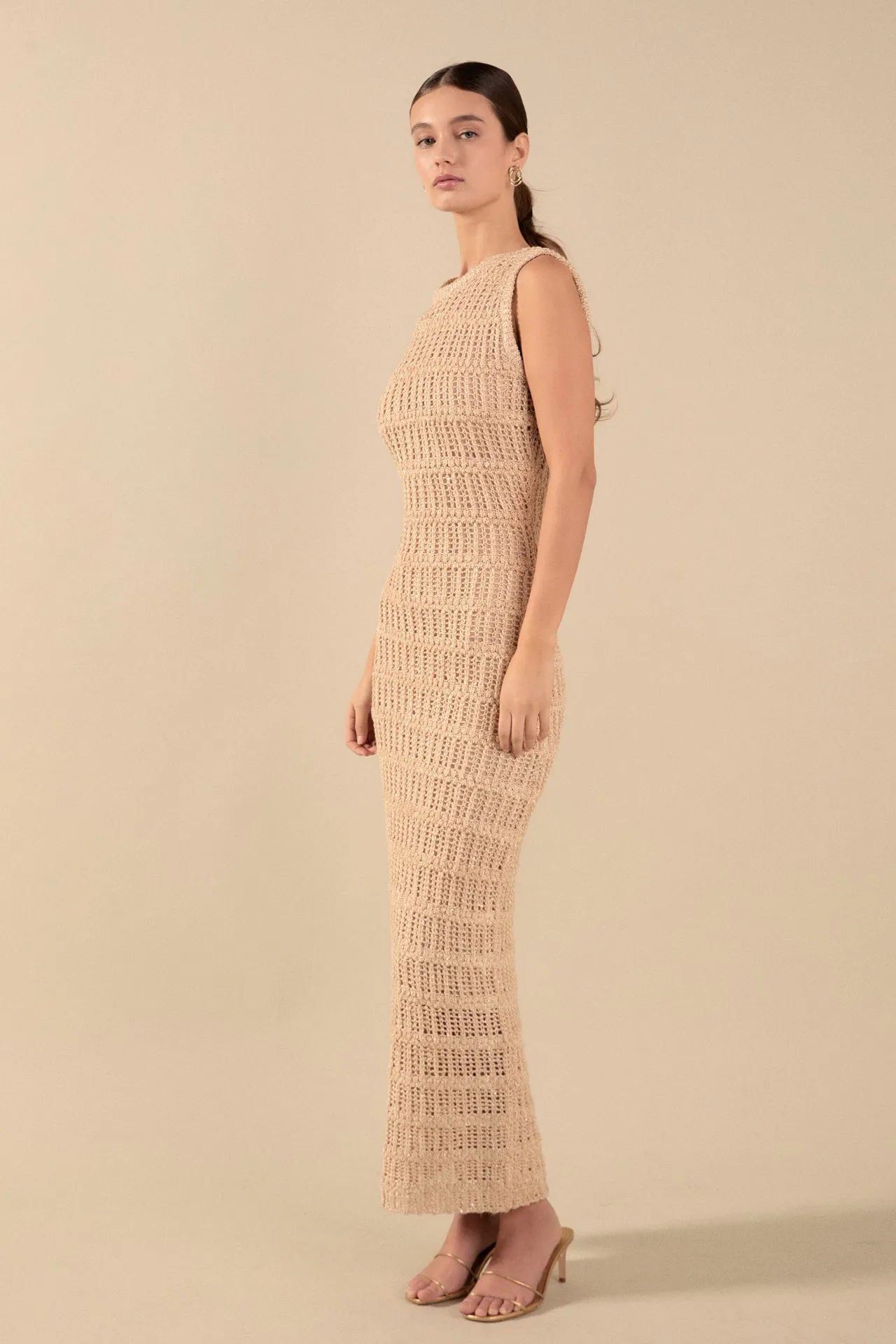 Gigi Sequins Knit Maxi Dress