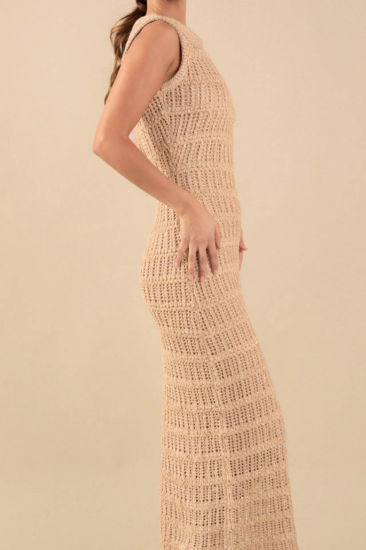 Gigi Sequins Knit Maxi Dress