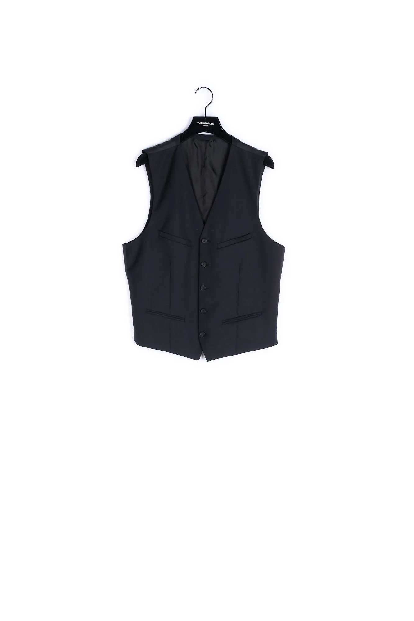 gilet de costume à micro-rayures ton sur ton 