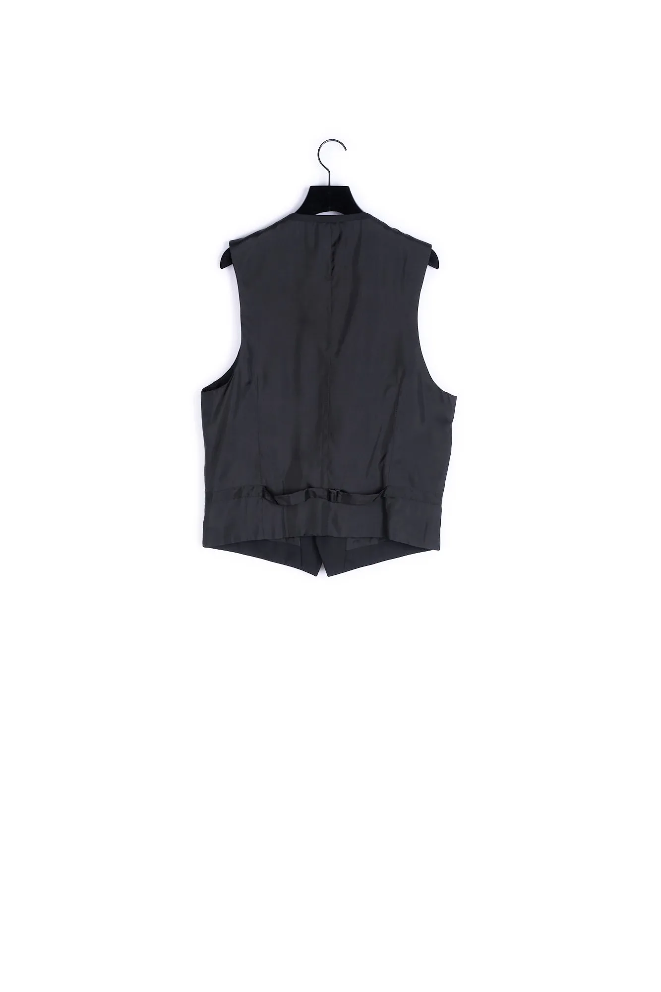 gilet de costume à micro-rayures ton sur ton 