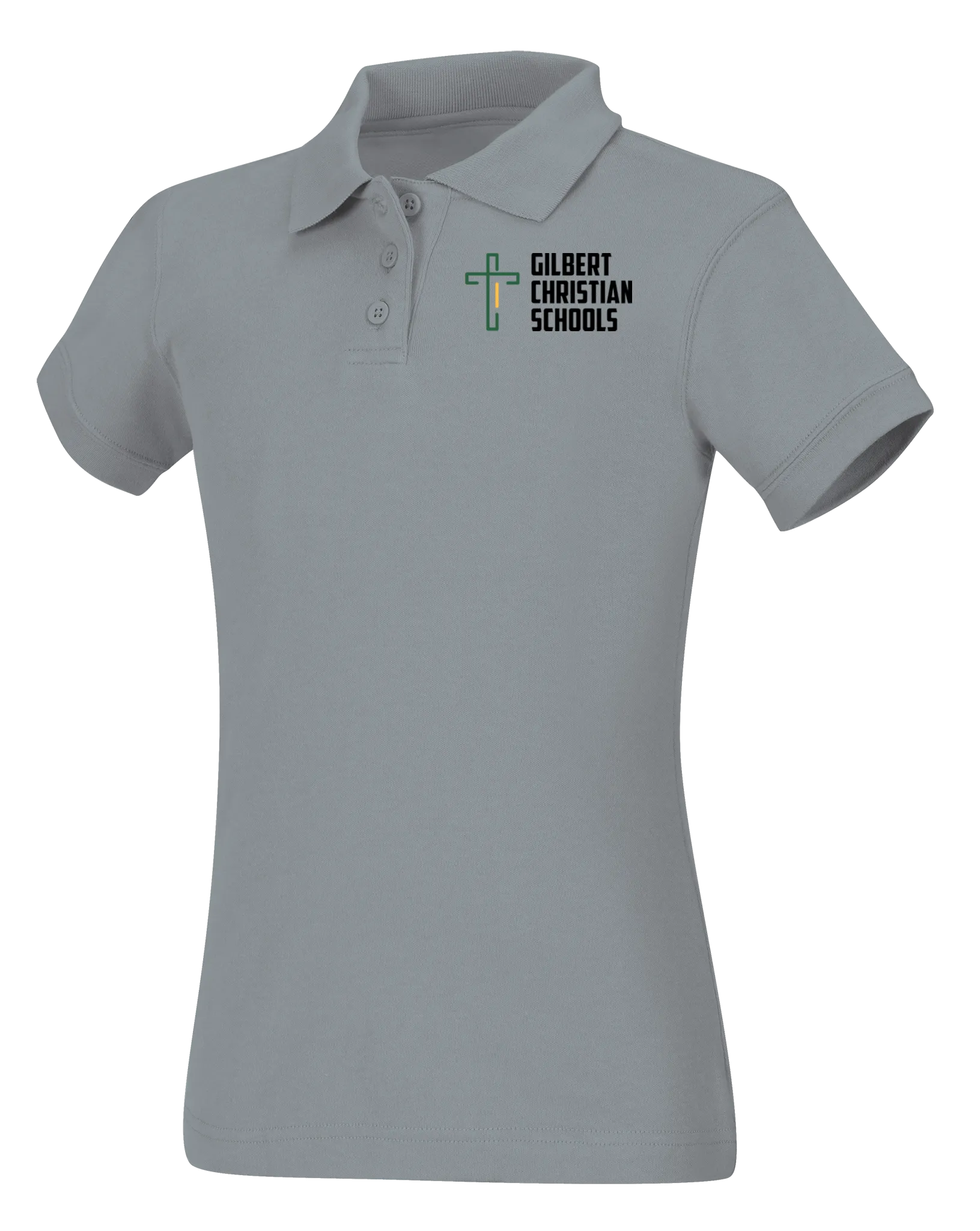 Girls Short Sleeve Fitted Interlock Polo