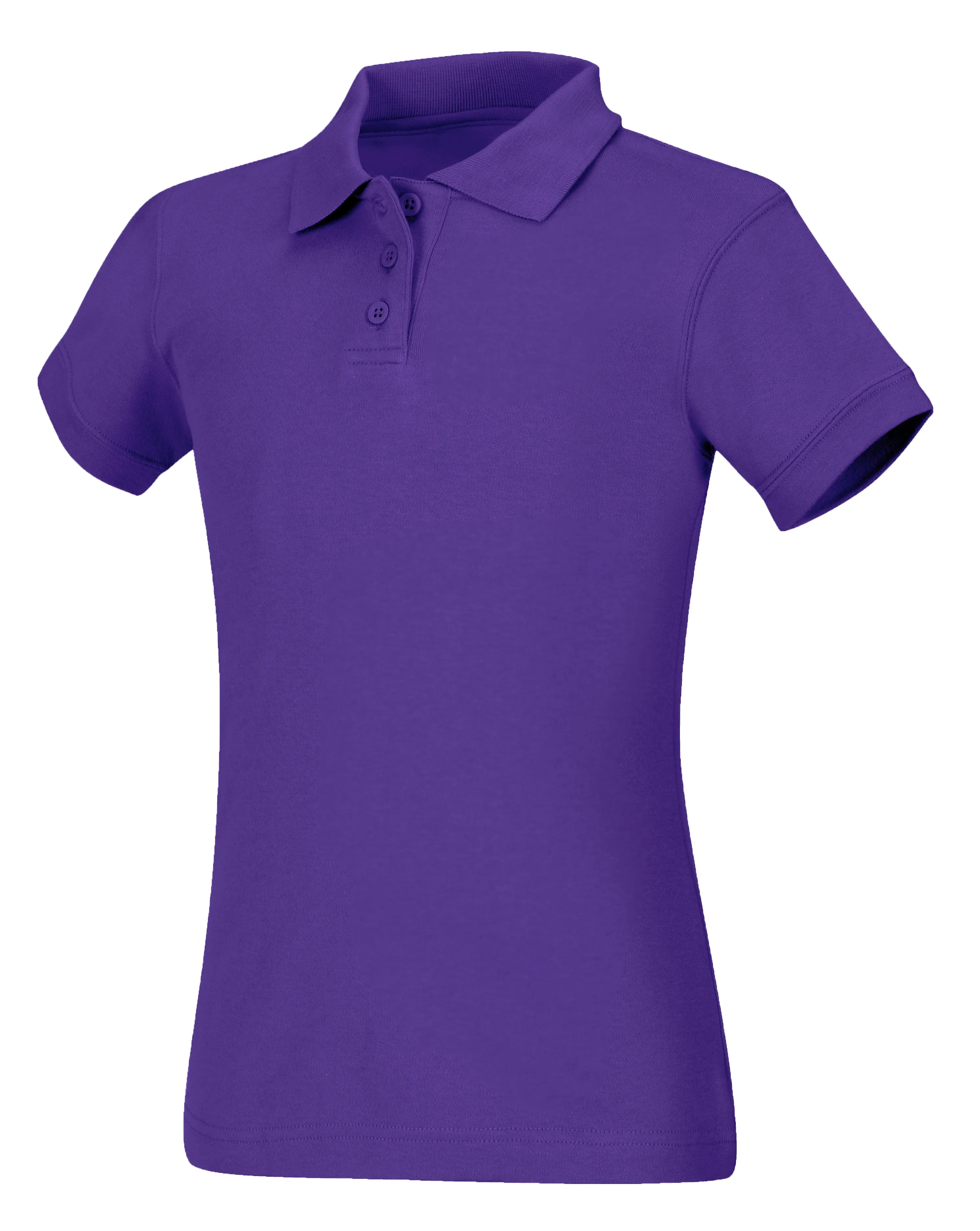 Girls Short Sleeve Fitted Interlock Polo