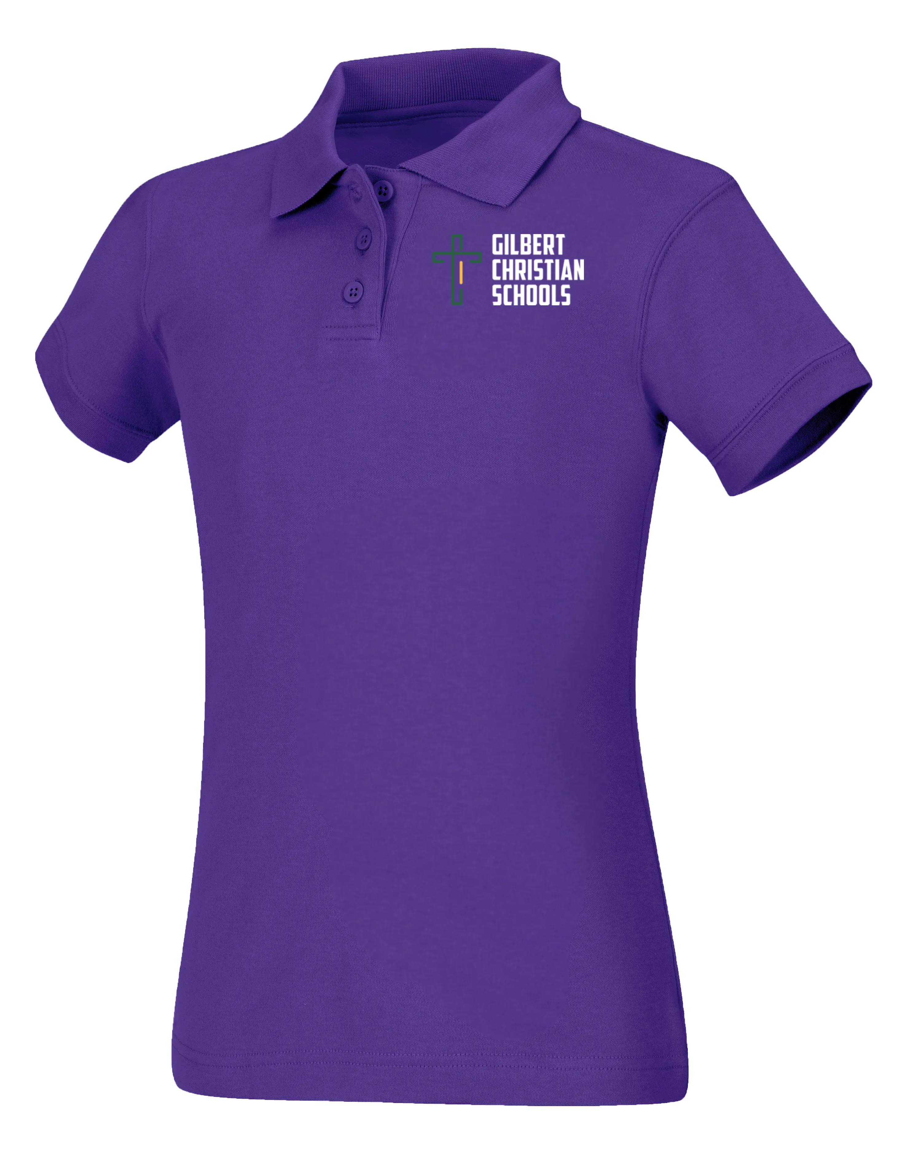 Girls Short Sleeve Fitted Interlock Polo