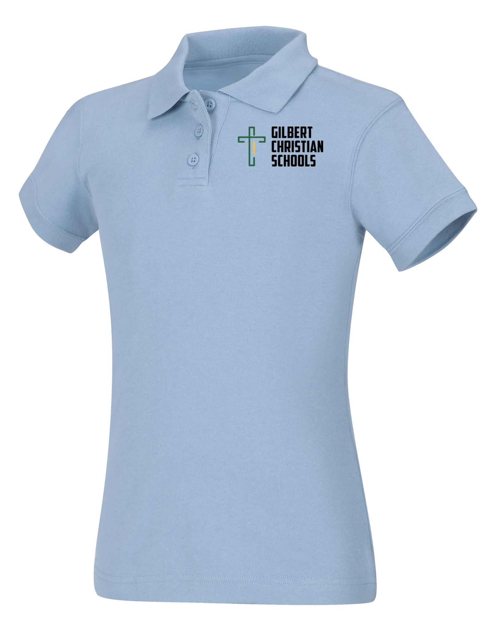 Girls Short Sleeve Fitted Interlock Polo