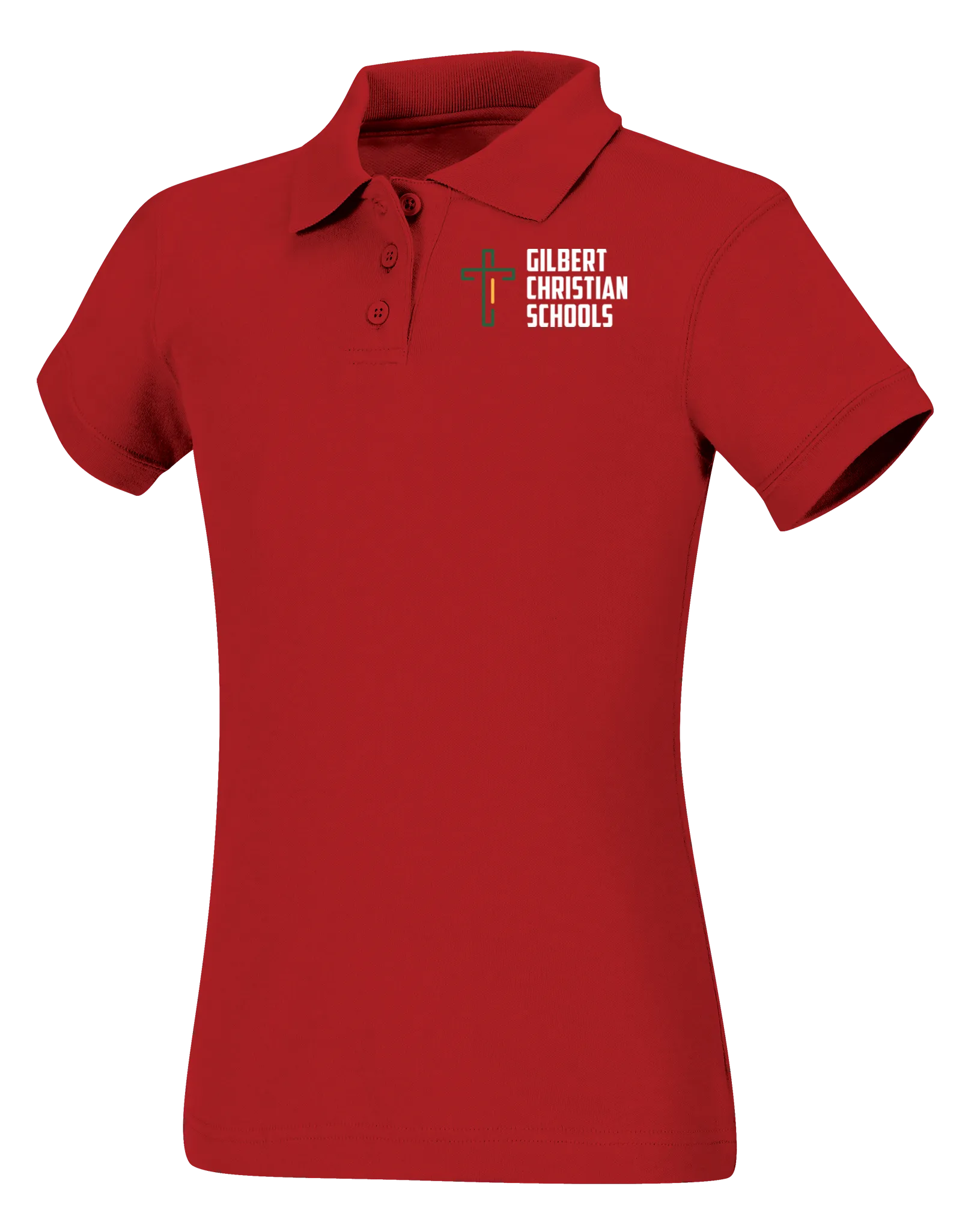 Girls Short Sleeve Fitted Interlock Polo