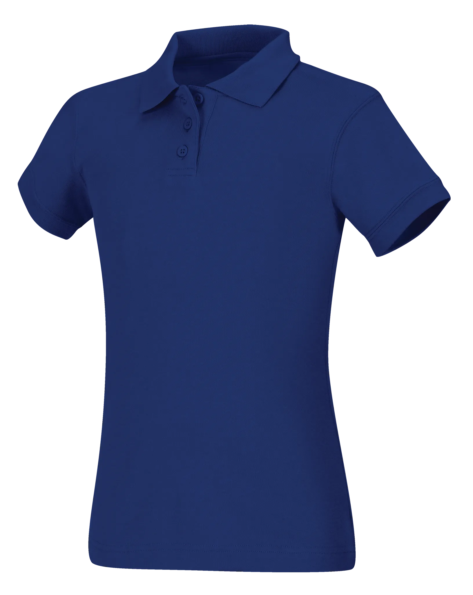 Girls Short Sleeve Fitted Interlock Polo