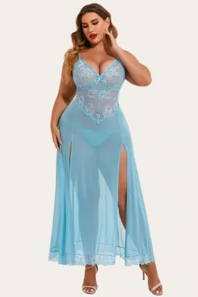 Glamorous Lace Mesh Gown
