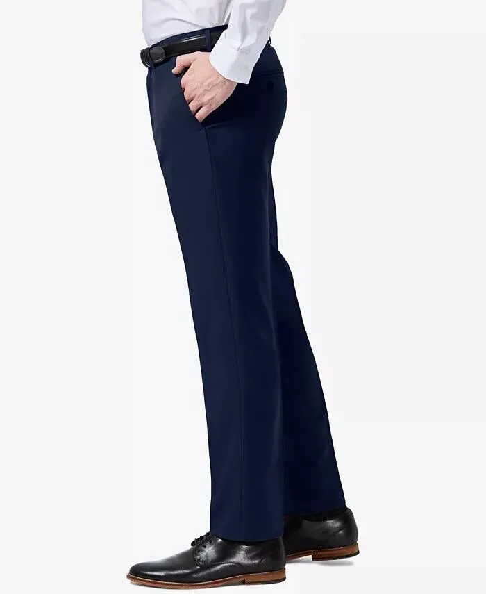 HAGGAR Mens Slim fit Dress Pants 32 / 30 Blue Solid