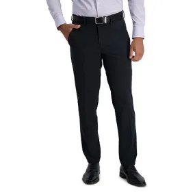 Haggar Mens Slim fit Dress Pants 34 / 32 Black Solid