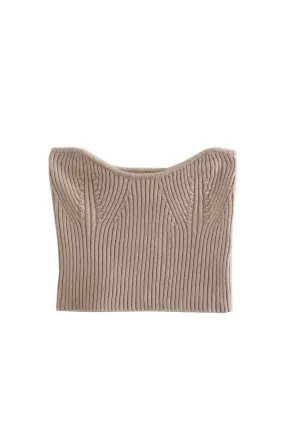 'Harriet' Off-Shoulder Knit Crop Top
