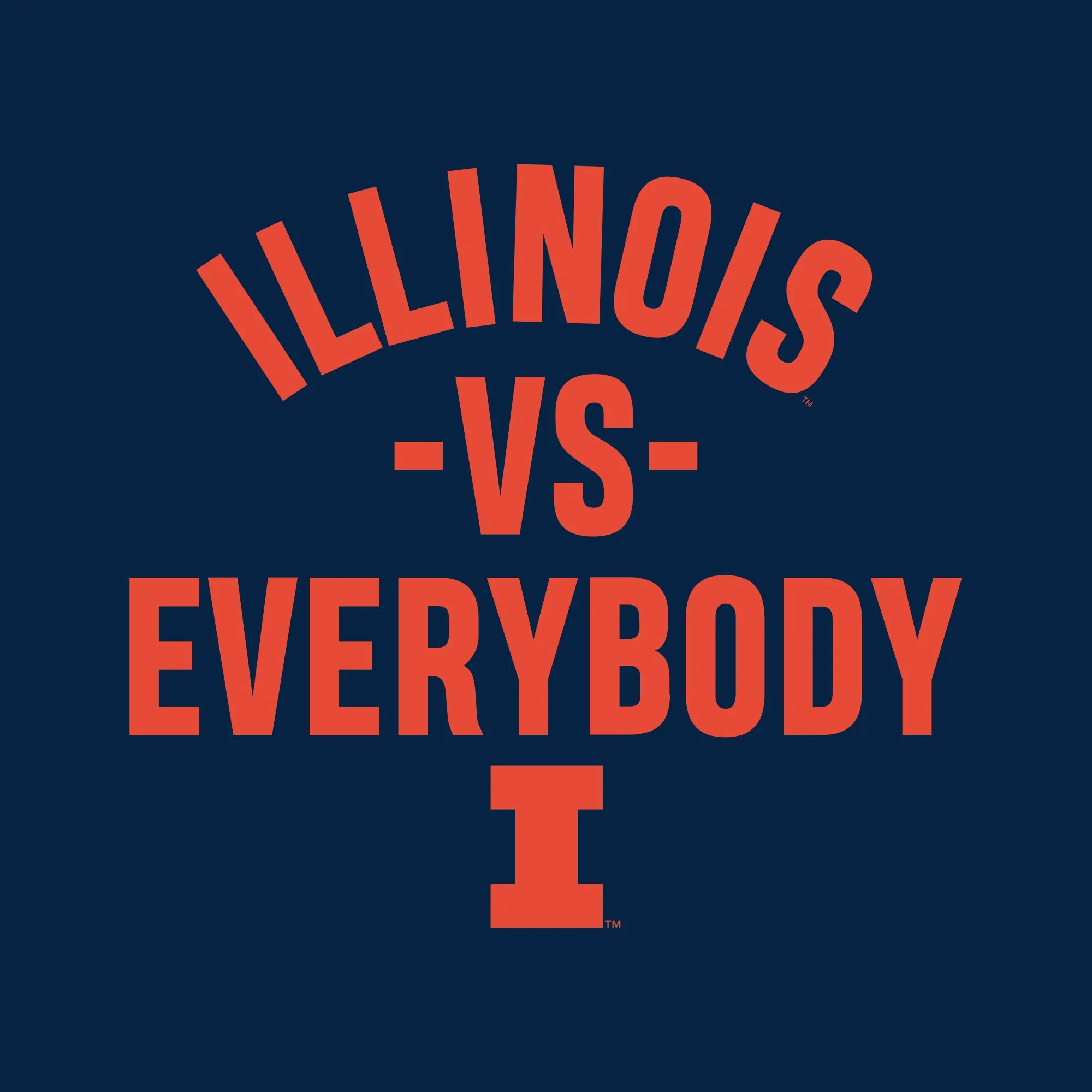Illinois Vs Everybody Crewneck Sweatshirt - Navy