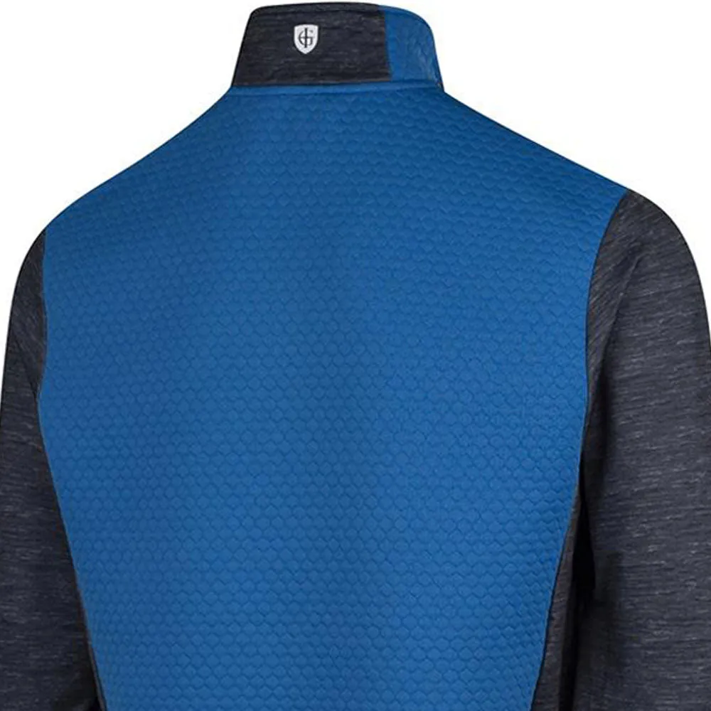 Island Green Hexagon Panelled Top Layer - Mid-Blue