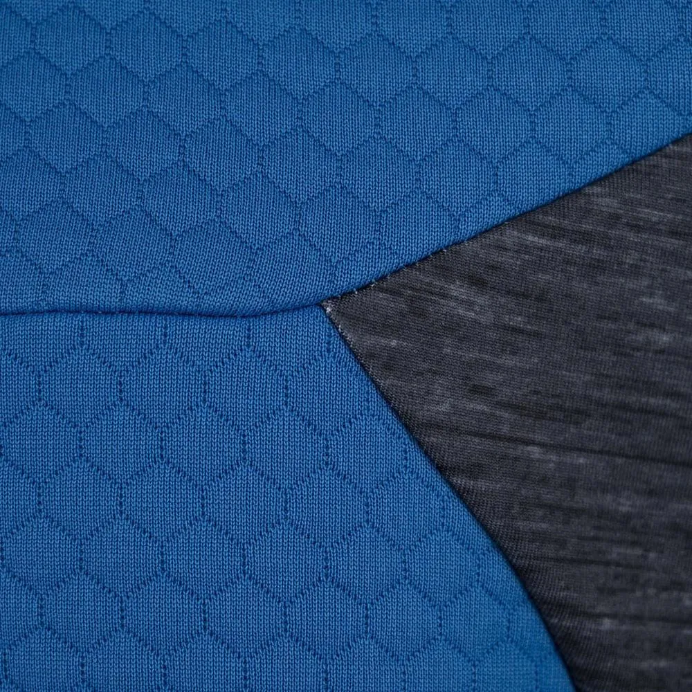 Island Green Hexagon Panelled Top Layer - Mid-Blue