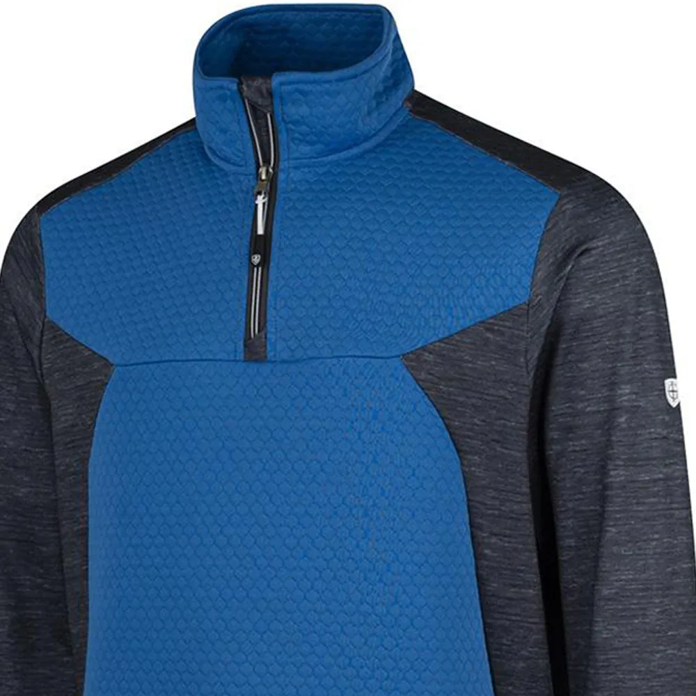 Island Green Hexagon Panelled Top Layer - Mid-Blue