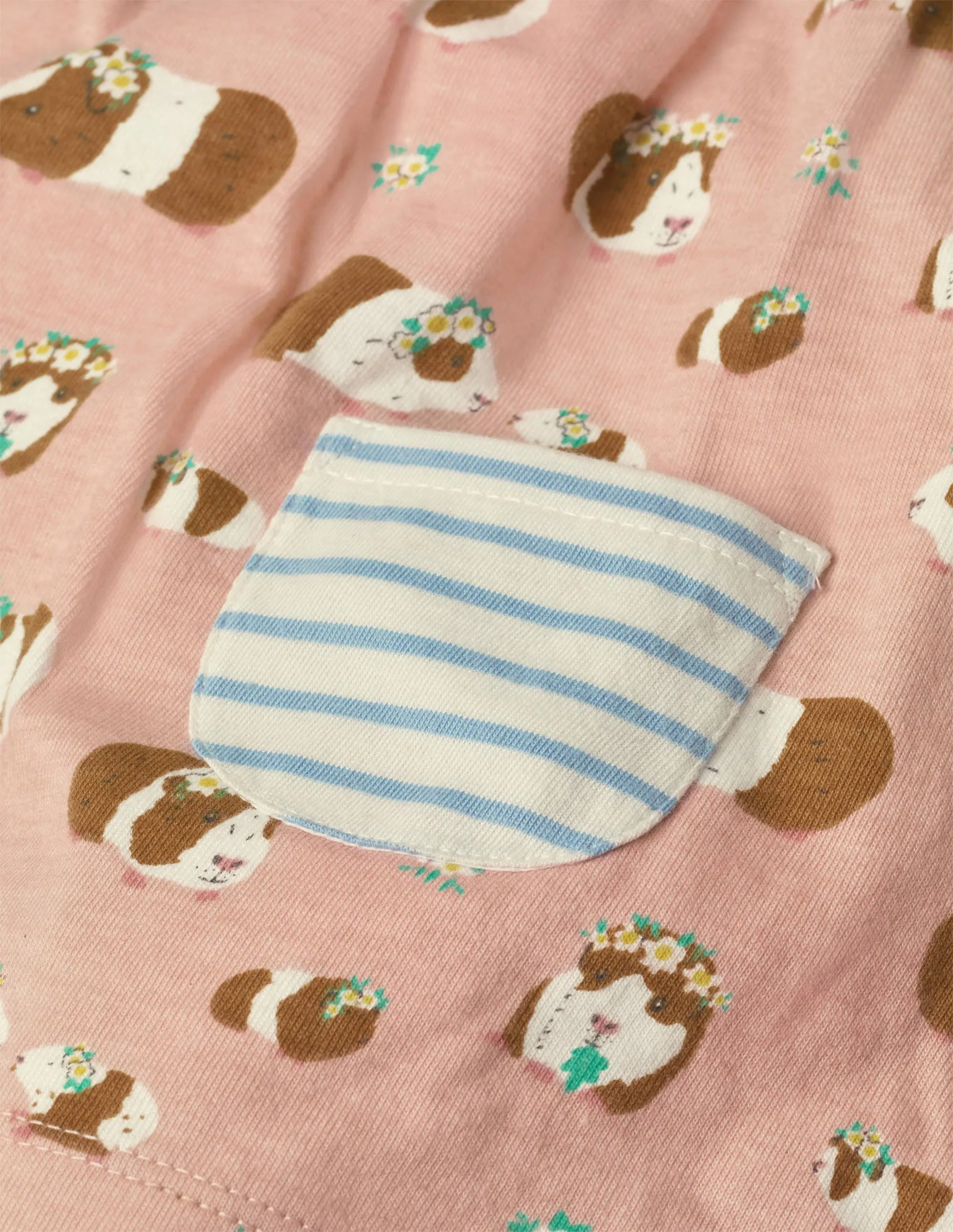 Jersey Hotchpotch Dress-Chalky Pink Baby Guinea