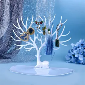 Jewelry Display Stand Tray Tree Storage Racks Black White Red Deer Earrings Necklace Ring Jewelry Organizer Holder Make Up Decor