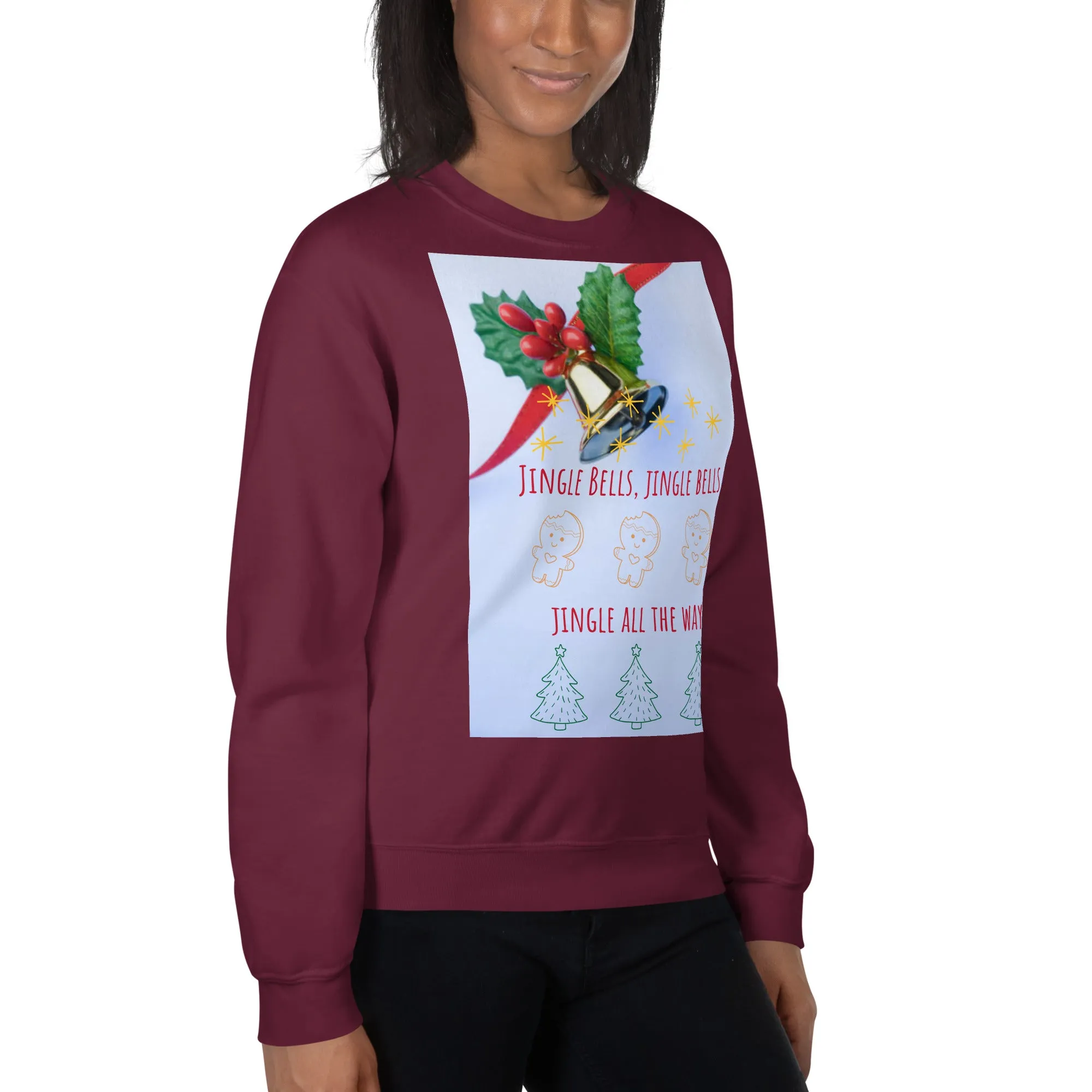 Jingle Bells Christmas Sweatshirt (Glamourange Christmas Sweatshirt Womens)