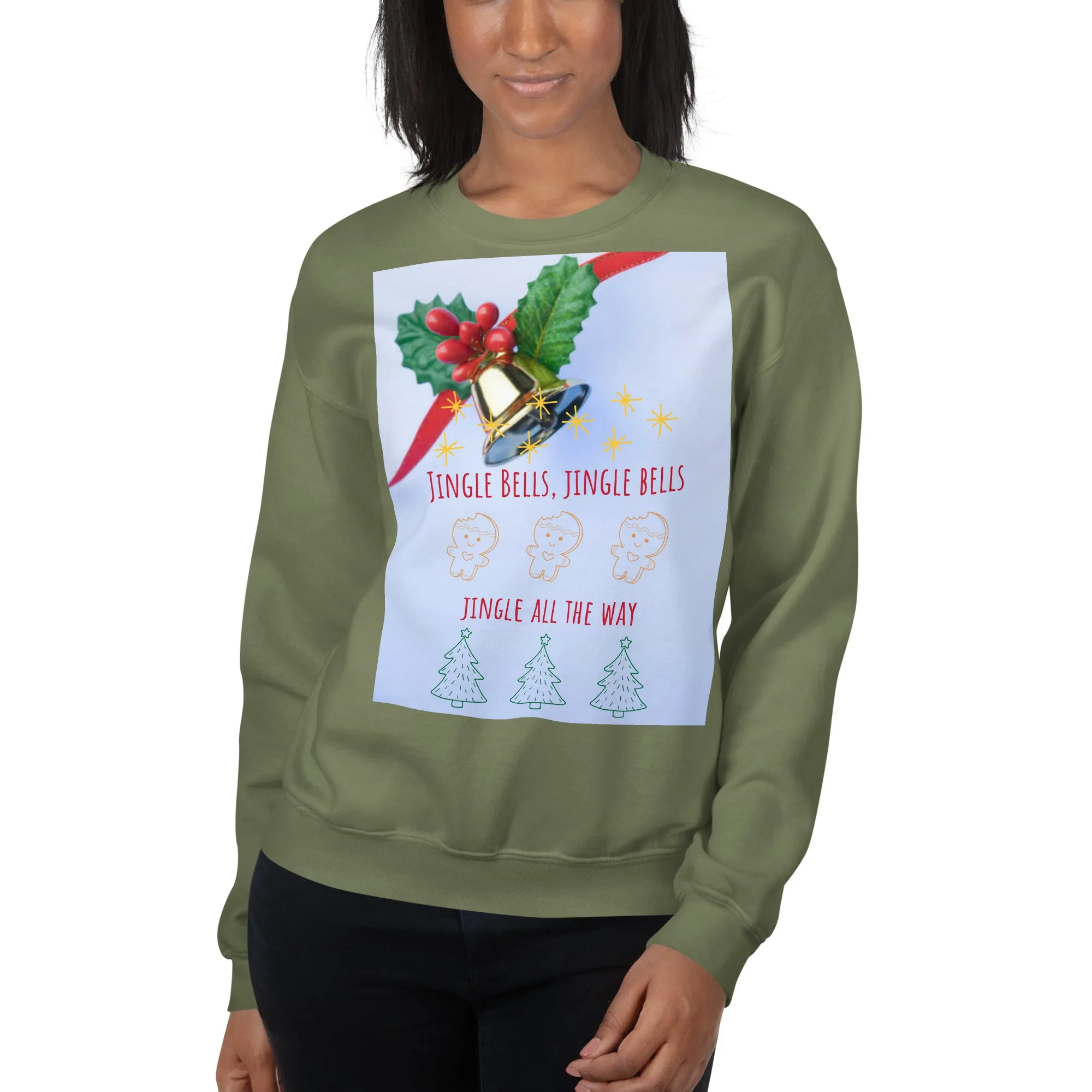 Jingle Bells Christmas Sweatshirt (Glamourange Christmas Sweatshirt Womens)