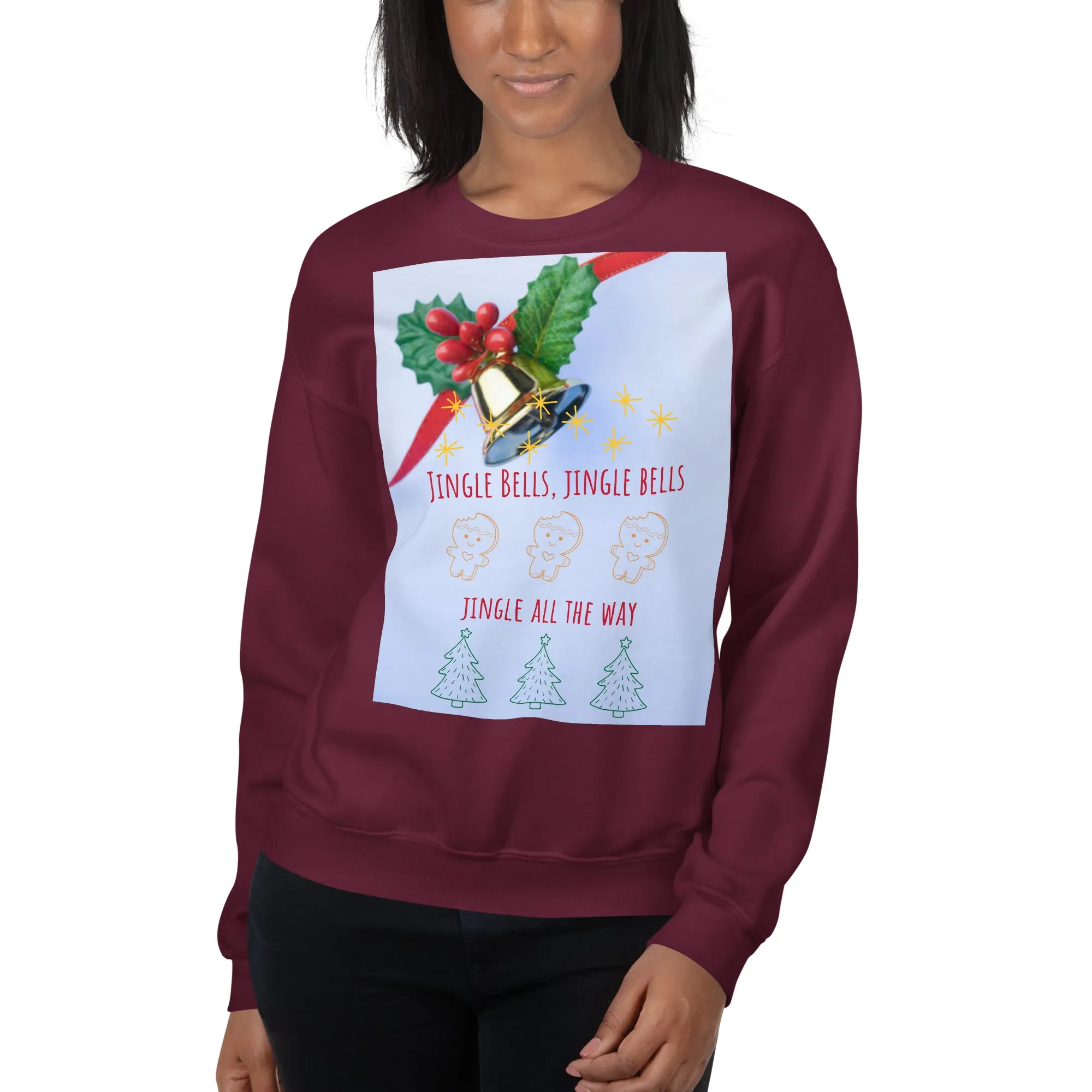 Jingle Bells Christmas Sweatshirt (Glamourange Christmas Sweatshirt Womens)