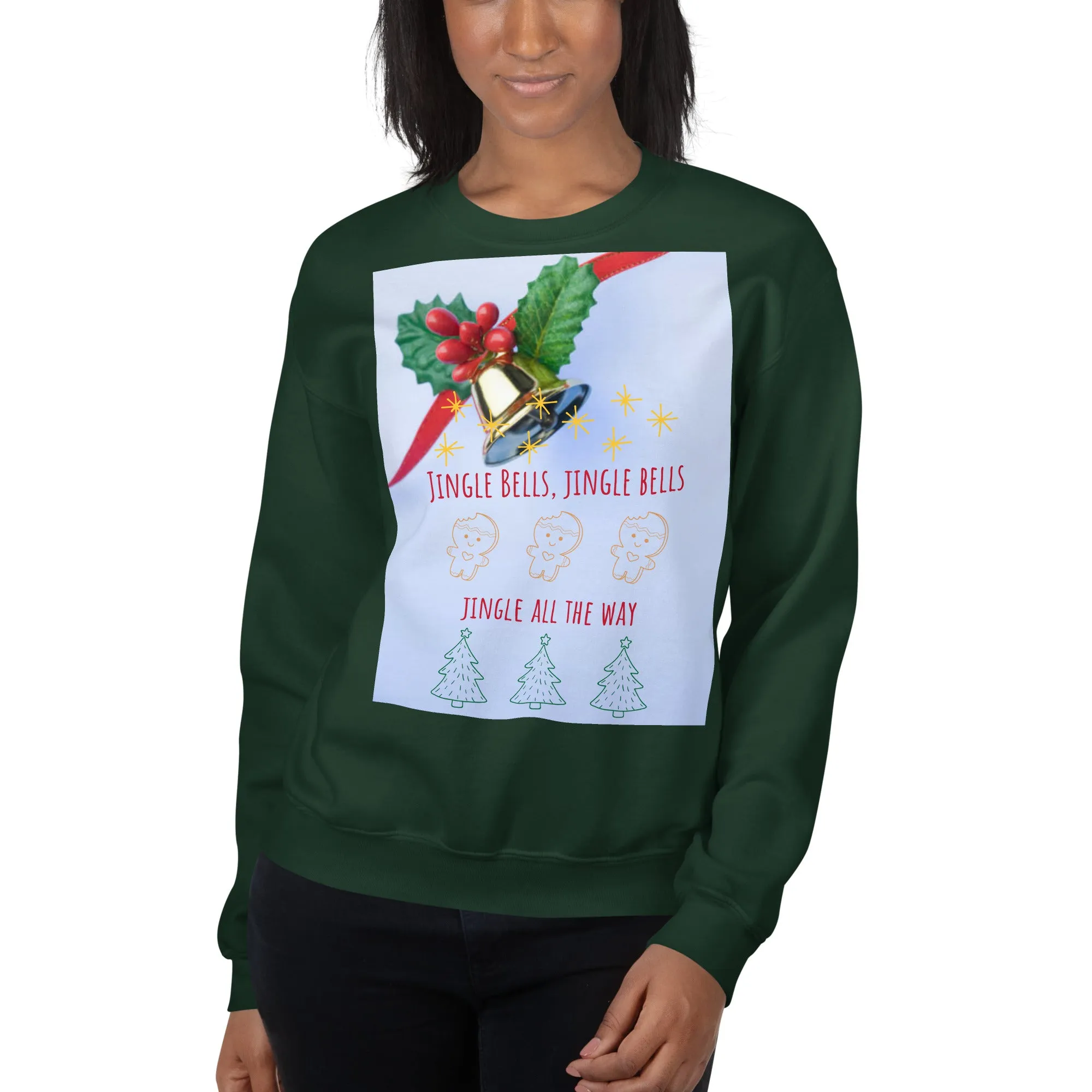 Jingle Bells Christmas Sweatshirt (Glamourange Christmas Sweatshirt Womens)