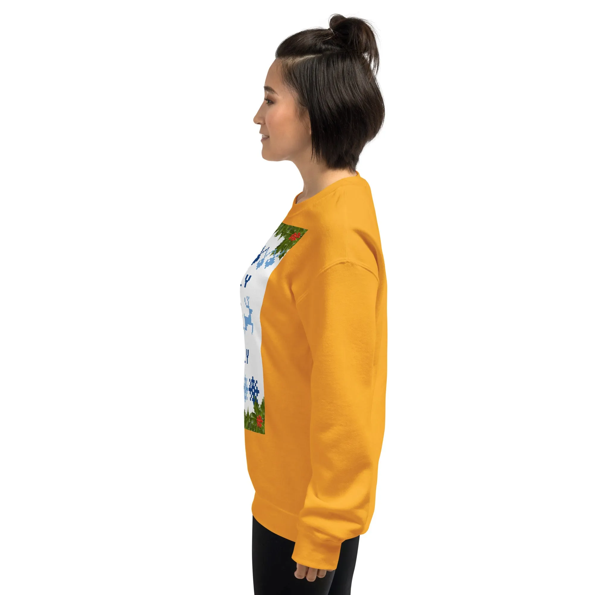 Jolly Holly Sweatshirt Christmas (Glamourange Christmas Sweatshirt Womens)