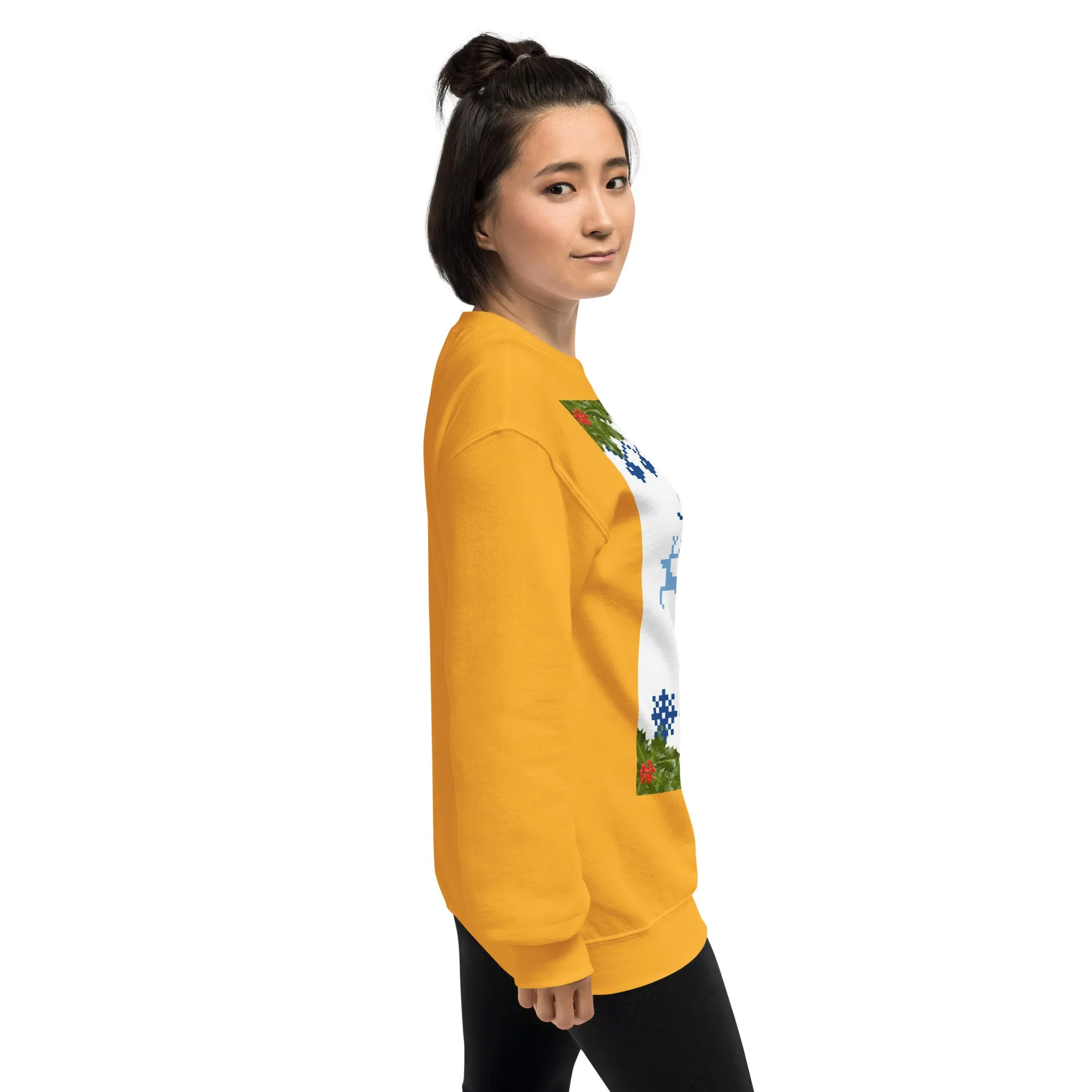 Jolly Holly Sweatshirt Christmas (Glamourange Christmas Sweatshirt Womens)