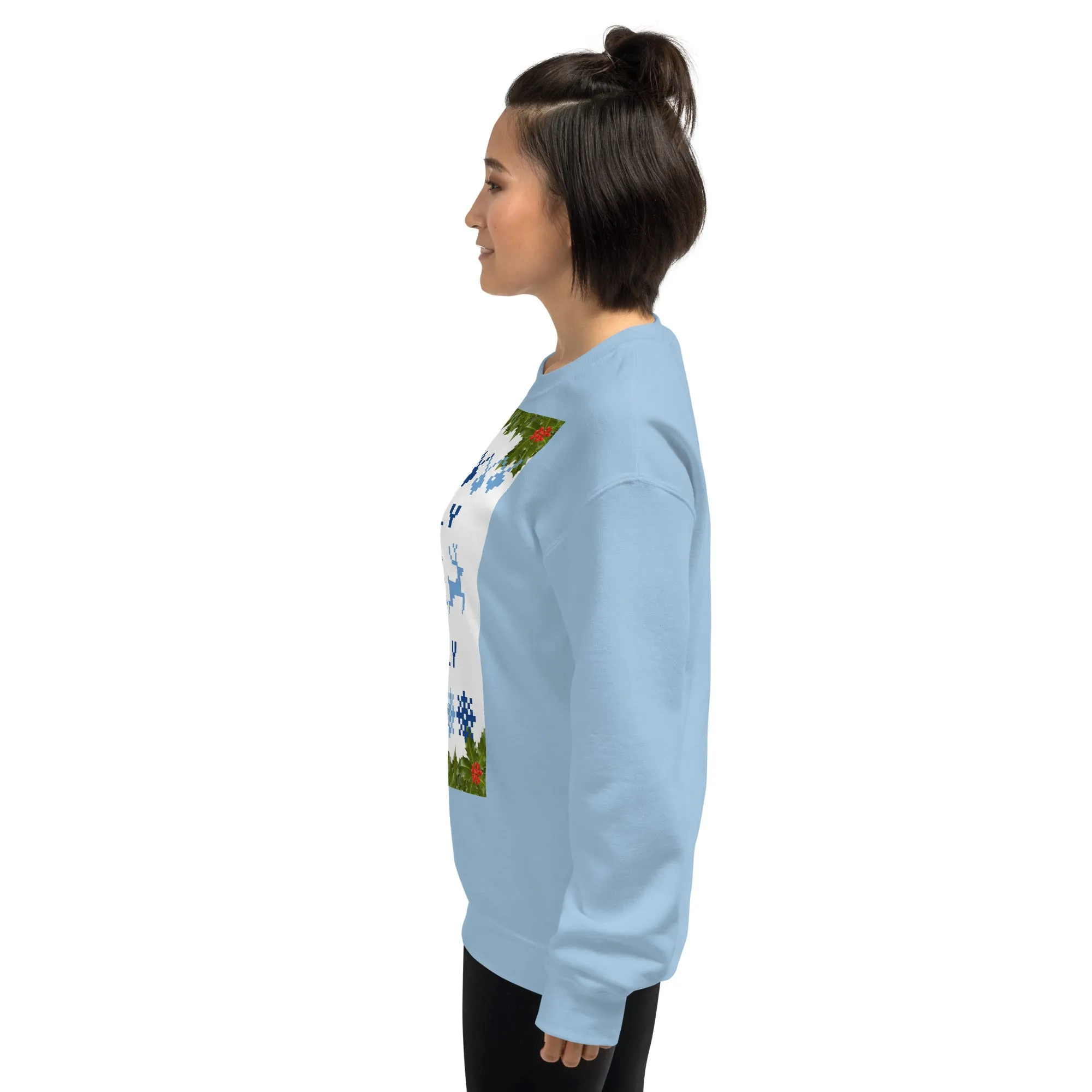 Jolly Holly Sweatshirt Christmas (Glamourange Christmas Sweatshirt Womens)