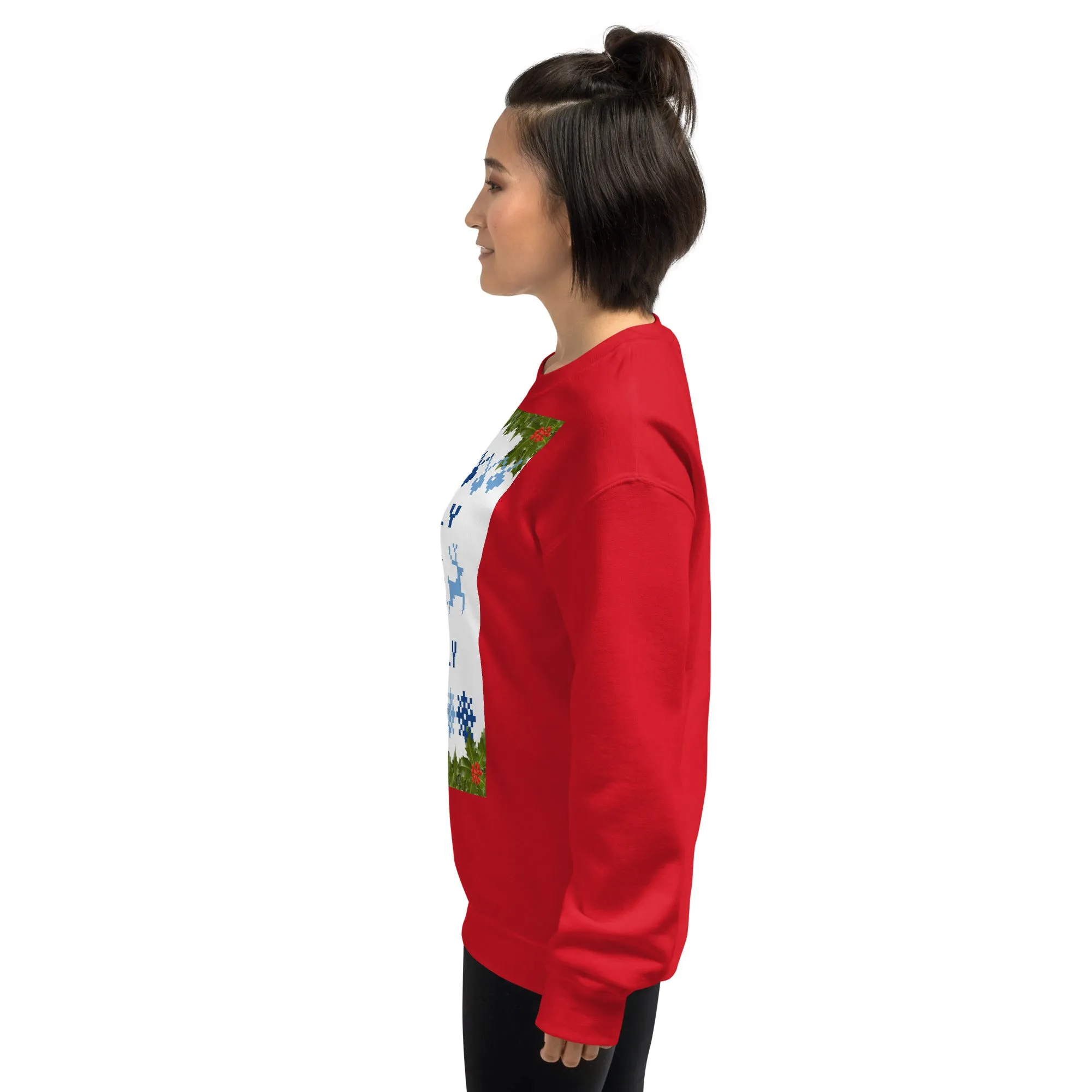 Jolly Holly Sweatshirt Christmas (Glamourange Christmas Sweatshirt Womens)