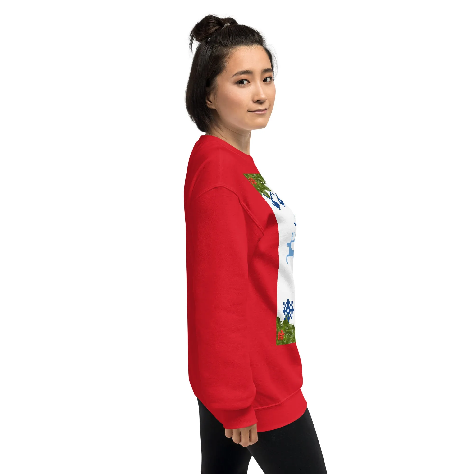 Jolly Holly Sweatshirt Christmas (Glamourange Christmas Sweatshirt Womens)