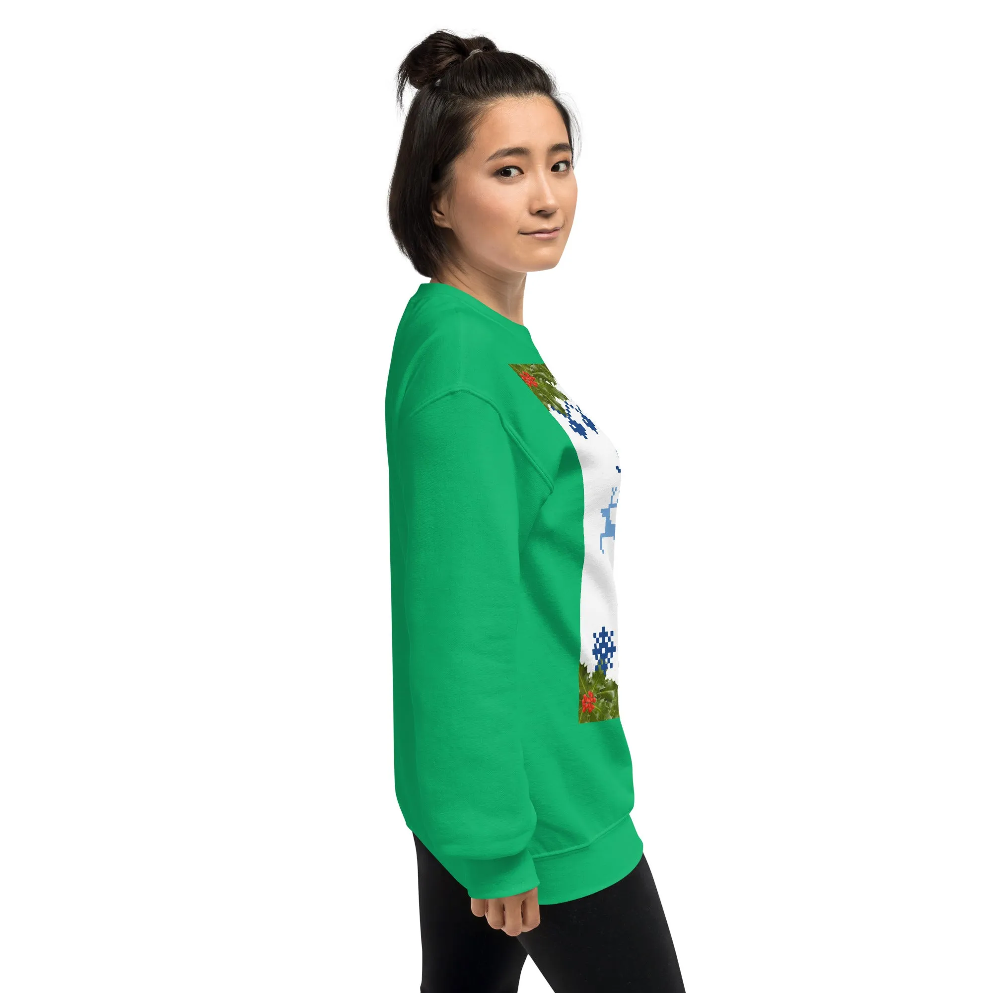 Jolly Holly Sweatshirt Christmas (Glamourange Christmas Sweatshirt Womens)